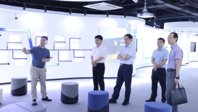 浙江省委人才办专职副主任、省委组织部人才办主任张旭明一行莅临谈球吧科技考察调研