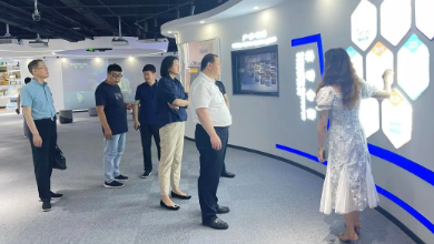 潍坊市奎文区委副书记、区长刘建安一行莅临谈球吧科技考察调研