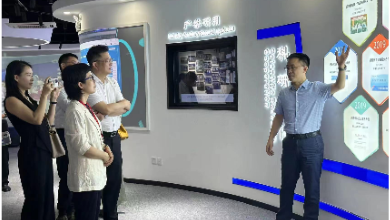 萧山区政协副主席施利君一行莅临谈球吧科技考察调研