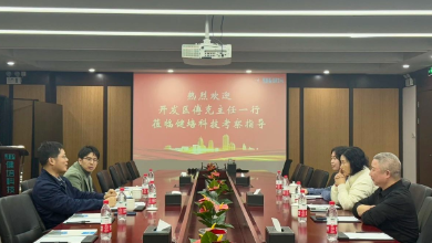 萧山经开区党工委委员、管委会副主任傅克一行莅临谈球吧科技考察调研